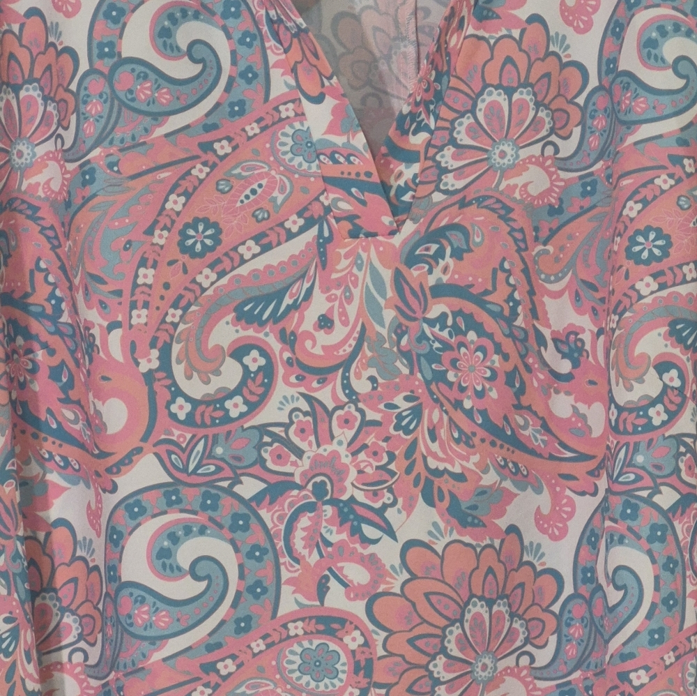 Floral Paisley Women's Top SIZE 4X - Picture 4 of 9